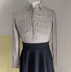 LOFT Long sleeve mini flower blouse